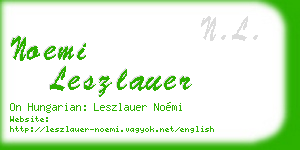 noemi leszlauer business card