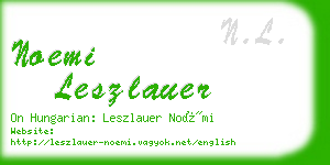 noemi leszlauer business card